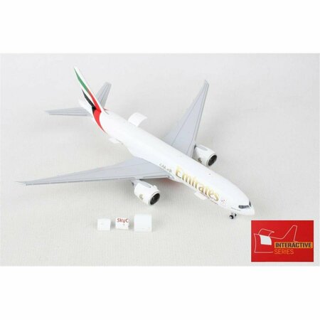 THINKANDPLAY 1-400 Scale Interactive Emirates Skycargo Model Plane for 777-200LRF TH3453201